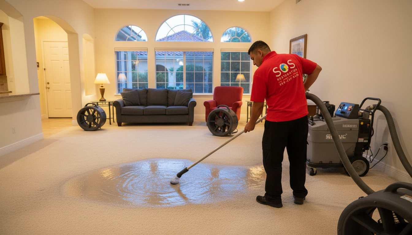 Water Damage Restoration in Fountain Valley